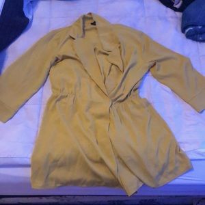 mustard yellow romper.